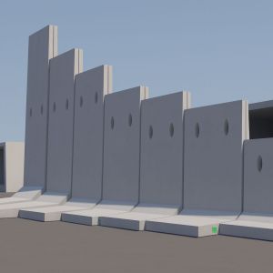 muro de contención - render